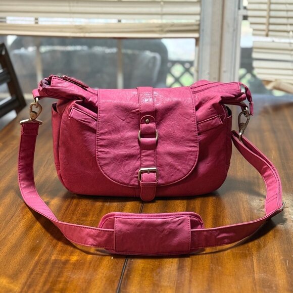 EXCELLENT Kelly Moore B-Hobo Camera Bag Pink Leather Photography Messenger Bag - Picture 2 of 16